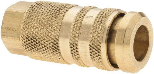 Value Collection - 1/4 Pipe Thread Acme Pneumatic Hose Coupler - Brass, 1/4" Body Diam - Americas Industrial Supply