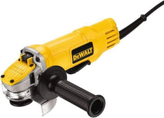 DeWALT - 4-1/2" Wheel Diam, 12,000 RPM, Corded Angle & Disc Grinder - 5/8-11 Spindle, 115 Volts, 9 Amps, Rear Exhaust - Americas Industrial Supply