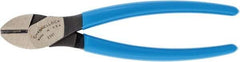 Channellock - 7" OAL, 5/32" Capacity, Diagonal Cutter - 7/8" Jaw Length x 7-1/4" Jaw Width, Straight Head, Plastic Dipped Handle - Americas Industrial Supply