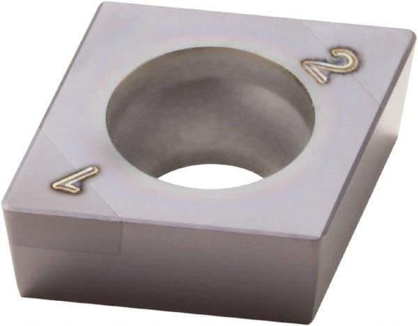 Seco - CCGW32.51 WZ Grade CBN060K PCBN Turning Insert - TiAlSiN Finish, 80° Diamond, 3/8" Inscr Circle, 5/32" Thick, 1/64" Corner Radius - Americas Industrial Supply
