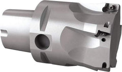 Seco - 54mm Cut Diam, 9mm Max Depth of Cut, 60mm OAL, Indexable Square Shoulder End Mill - Multiple Insert Styles, C5 Modular Connection, 90° Lead Angle, Through Coolant, Series Turbo 10 - Americas Industrial Supply