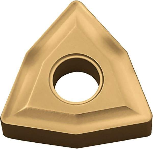 Kyocera - WNMG433 Grade CA530 Carbide Turning Insert - TiCN/Al2O3/TiN Finish, 80° Trigon, 1/2" Inscr Circle, 3/16" Thick, 3/64" Corner Radius - Americas Industrial Supply