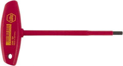 Wiha - 4mm Hex, T-Handle, Insulated Hex Key - 176mm OAL, Chrome Vanadium Molybdenum, Metric System of Measurement - Americas Industrial Supply