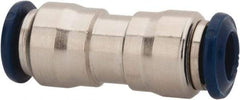 Value Collection - 5/16" Outside Diam, Nickel Plated Brass Push-to-Connect Tube Union - 250 Max psi, Tube to Tube Connection, Buna O-Ring - Americas Industrial Supply