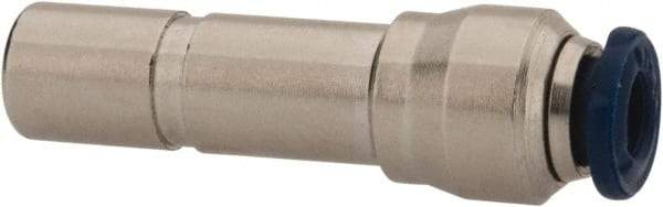 Value Collection - 1/4" Outside Diam, Nickel Plated Brass Push-to-Connect Straight Reducer - 250 Max psi, Tube to Stem Connection, Buna O-Ring - Americas Industrial Supply