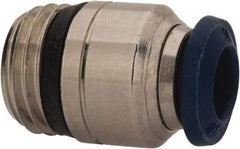 Value Collection - 5/32" Outside Diam, 10-32 Universal, Nickel Plated Brass Push-to-Connect Tube Male Connector - 250 Max psi, Tube to Universal Thread Connection, Buna O-Ring - Americas Industrial Supply