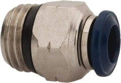 Value Collection - 5/16" Outside Diam, 1/4 Universal, Nickel Plated Brass Push-to-Connect Tube Male Connector - 250 Max psi, Tube to Universal Thread Connection, Buna O-Ring - Americas Industrial Supply