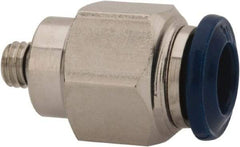 Value Collection - 5/32" Outside Diam, 10-32 Universal, Nickel Plated Brass Push-to-Connect Tube Male Connector - 250 Max psi, Tube to Universal Thread Connection, Buna O-Ring - Americas Industrial Supply