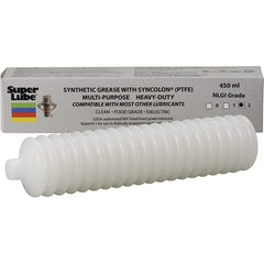 Synco Chemical - 450 mL Cartridge Synthetic Grease Cartridge - Translucent White, Food Grade, 450°F Max Temp, NLGIG 2, - Americas Industrial Supply