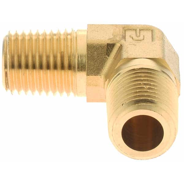 Parker - 1/4 Male Thread, Brass Industrial Pipe 90° Male Elbow
