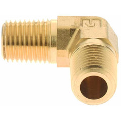 Parker - 1/4 Male Thread, Brass Industrial Pipe 90° Male Elbow