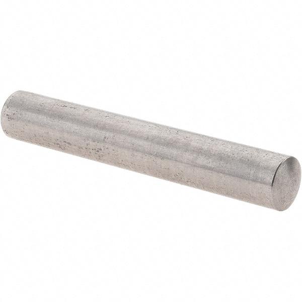 Value Collection - 8mm Diam x 50mm Pin Length 303 Stainless Steel Precision Dowel Pin - Unhardened, 1 Beveled & 1 Rounded End - Americas Industrial Supply