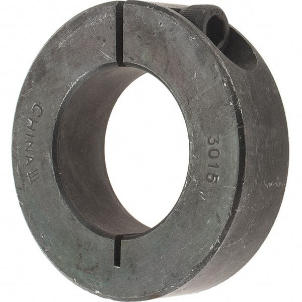 Value Collection - 30mm Bore, Steel, One Piece Clamp Collar - 2-1/8" Outside Diam - Americas Industrial Supply