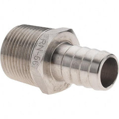 Value Collection - 3/4 MNPT Thread Barb x NPT Hose Insert - 5/8" ID Hose, Stainless Steel - Americas Industrial Supply