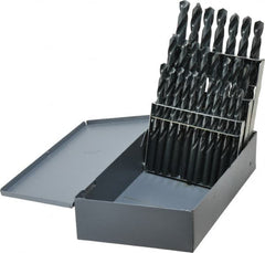Chicago-Latrobe - 135° Point, Oxide Finish, High Speed Steel Jobber Length Drill Bit Set - Americas Industrial Supply