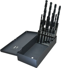 Chicago-Latrobe - 1/16 to 1/2", 118° Point, Oxide Finish, High Speed Steel Taper Length Drill Bit Set - Americas Industrial Supply