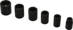 Proto - 6 Piece 1/4" Drive Impact Socket Set - 6 Points, 1/4" to 9/16" Range, Inch Measurement Standard - Americas Industrial Supply