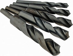 Chicago-Latrobe - 1/4 to 1/2", 118° Point, Oxide Finish, High Speed Steel Reduced Shank Drill Bit Set - Americas Industrial Supply