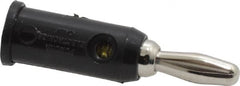 Pomona - Black Electrical Test Equipment Banana Plug - Use with 0.161-0.166" Panels, Binding Post Banana Jacks - Americas Industrial Supply