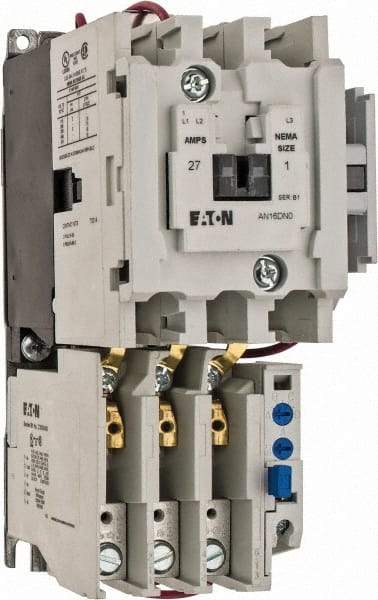 Eaton Cutler-Hammer - 240 Coil VAC, 27 Amp, NEMA Size 1, Nonreversible Open Enclosure NEMA Motor Starter - 3 hp at 1 Phase - Americas Industrial Supply