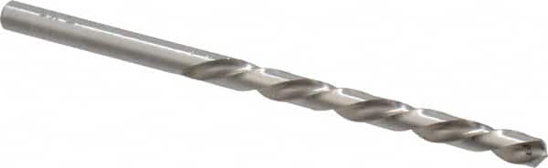 Chicago-Latrobe - 3/16" 118° High Speed Steel Jobber Drill - Bright Finish, Left Hand Cut, Spiral Flute, Straight Shank, 3-1/2" OAL, Standard Point - Americas Industrial Supply