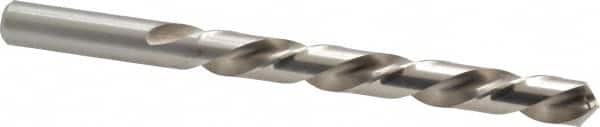 Chicago-Latrobe - 7/16" 118° High Speed Steel Jobber Drill - Bright Finish, Left Hand Cut, Spiral Flute, Straight Shank, 5-1/2" OAL, Standard Point - Americas Industrial Supply