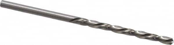 Chicago-Latrobe - #31 118° High Speed Steel Jobber Drill - Bright Finish, Left Hand Cut, Spiral Flute, Straight Shank, 2-3/4" OAL, Standard Point - Americas Industrial Supply