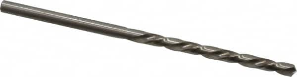 Chicago-Latrobe - #36 118° High Speed Steel Jobber Drill - Bright Finish, Left Hand Cut, Spiral Flute, Straight Shank, 2-1/2" OAL, Standard Point - Americas Industrial Supply