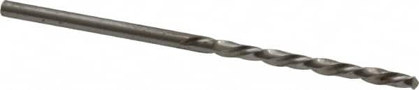 Chicago-Latrobe - #44 118° High Speed Steel Jobber Drill - Bright Finish, Left Hand Cut, Spiral Flute, Straight Shank, 2-1/8" OAL, Standard Point - Americas Industrial Supply