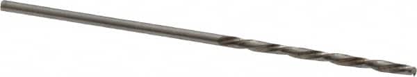 Chicago-Latrobe - #55 118° High Speed Steel Jobber Drill - Bright Finish, Left Hand Cut, Spiral Flute, Straight Shank, 1-7/8" OAL, Standard Point - Americas Industrial Supply