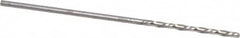 Chicago-Latrobe - #56 118° High Speed Steel Jobber Drill - Bright Finish, Left Hand Cut, Spiral Flute, Straight Shank, 1-3/4" OAL, Standard Point - Americas Industrial Supply