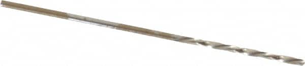 Chicago-Latrobe - #65 118° High Speed Steel Jobber Drill - Bright Finish, Left Hand Cut, Spiral Flute, Straight Shank, 1-1/2" OAL, Standard Point - Americas Industrial Supply