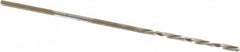 Chicago-Latrobe - #65 118° High Speed Steel Jobber Drill - Bright Finish, Left Hand Cut, Spiral Flute, Straight Shank, 1-1/2" OAL, Standard Point - Americas Industrial Supply