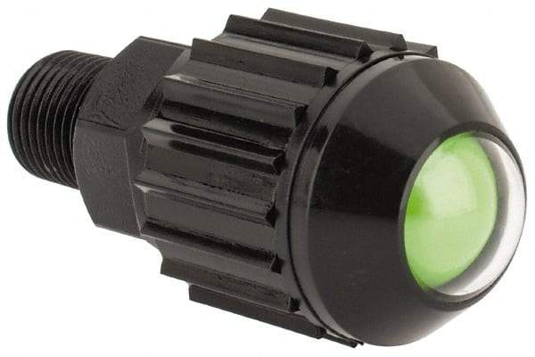 Norgren - 1/8" Male NPTF Bottom Rotowink Pressure Indicator - 15 to 150 psiG, Green Unactuated Color & Red Actuated Color - Americas Industrial Supply