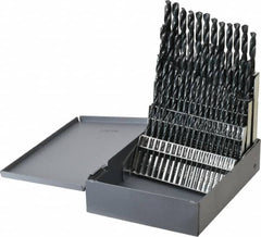 Chicago-Latrobe - 135° Point, Oxide Finish, High Speed Steel Jobber Length Drill Bit Set - Americas Industrial Supply