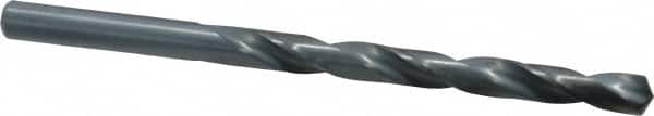 Chicago-Latrobe - Letter F 135° High Speed Steel Jobber Drill - Oxide Finish, Right Hand Cut, Spiral Flute, Straight Shank, 4-1/8" OAL, Split Point - Americas Industrial Supply