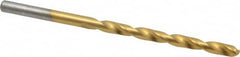 Chicago-Latrobe - #18 135° Cobalt Jobber Drill - TiN Finish, Right Hand Cut, Spiral Flute, Straight Shank, 3-1/4" OAL, Split Point - Americas Industrial Supply
