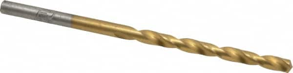 Chicago-Latrobe - #28 135° Cobalt Jobber Drill - TiN Finish, Right Hand Cut, Spiral Flute, Straight Shank, 2-7/8" OAL, Split Point - Americas Industrial Supply