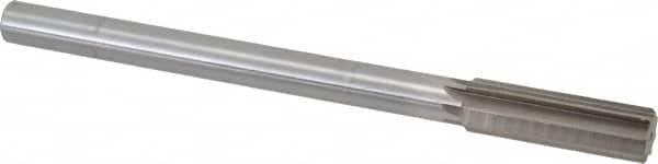 Interstate - 19mm High Speed Steel Chucking Reamer - Straight Flute, Straight Shank, 2-1/4" Flute Length, 9" OAL - Americas Industrial Supply