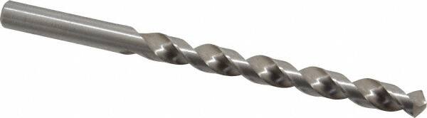 Chicago-Latrobe - 19/64" 118° High Speed Steel Jobber Drill - Bright Finish, Right Hand Cut, Spiral Flute, Straight Shank, 4-3/8" OAL, Standard Point - Americas Industrial Supply