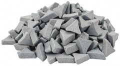 Burr King - Ceramic Carrier, Ceramic Abrasive, Polishing Tumbling Media - Tri-Star Shape - Americas Industrial Supply
