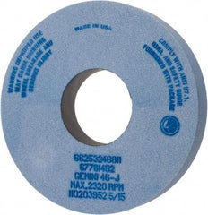 Norton - 14" Diam x 5" Hole x 2" Thick, J Hardness, 46 Grit Surface Grinding Wheel - Aluminum Oxide, Type 1, Coarse Grade, 2,320 Max RPM, No Recess - Americas Industrial Supply