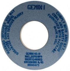 Norton - 12" Diam x 5" Hole x 1" Thick, H Hardness, 46 Grit Surface Grinding Wheel - Aluminum Oxide, Type 1, Coarse Grade, 2,070 Max RPM, No Recess - Americas Industrial Supply