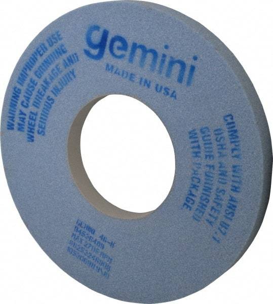Norton - 12" Diam x 5" Hole x 1" Thick, K Hardness, 46 Grit Surface Grinding Wheel - Aluminum Oxide, Type 1, Coarse Grade, 2,705 Max RPM, No Recess - Americas Industrial Supply
