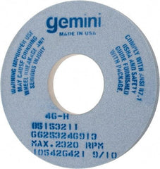 Norton - 14" Diam x 5" Hole x 1" Thick, H Hardness, 46 Grit Surface Grinding Wheel - Aluminum Oxide, Type 1, Coarse Grade, 2,320 Max RPM, No Recess - Americas Industrial Supply