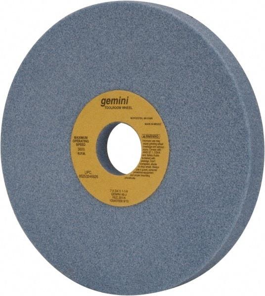 Norton - 7" Diam x 1-1/4" Hole x 3/4" Thick, J Hardness, 46 Grit Surface Grinding Wheel - Aluminum Oxide, Type 5, Coarse Grade, 3,600 Max RPM, One-Side Recess - Americas Industrial Supply