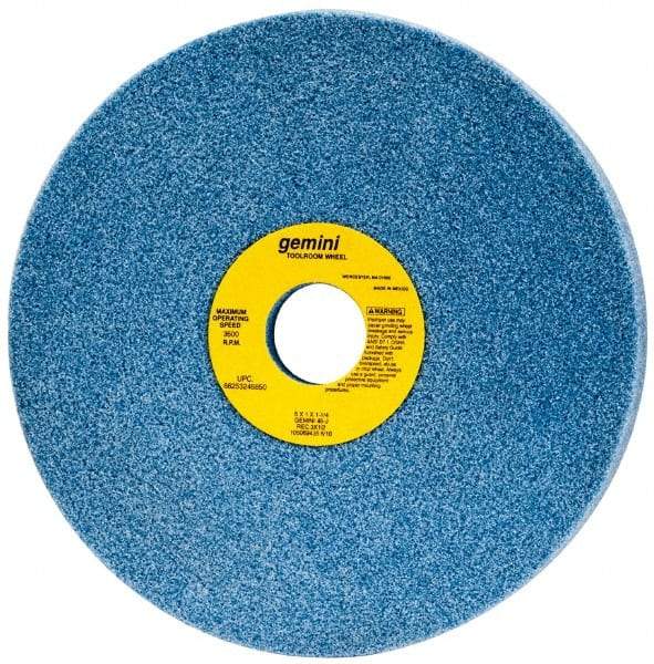Norton - 8" Diam x 1-1/4" Hole x 1" Thick, J Hardness, 46 Grit Surface Grinding Wheel - Aluminum Oxide, Type 5, Coarse Grade, 3,600 Max RPM, One-Side Recess - Americas Industrial Supply