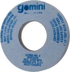 Norton - 12" Diam x 5" Hole x 1-1/2" Thick, J Hardness, 46 Grit Surface Grinding Wheel - Aluminum Oxide, Type 5, Coarse Grade, 2,705 Max RPM, One-Side Recess - Americas Industrial Supply