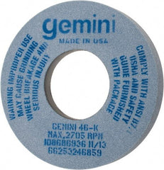 Norton - 12" Diam x 5" Hole x 1-1/2" Thick, K Hardness, 46 Grit Surface Grinding Wheel - Aluminum Oxide, Type 5, Coarse Grade, 2,705 Max RPM, One-Side Recess - Americas Industrial Supply