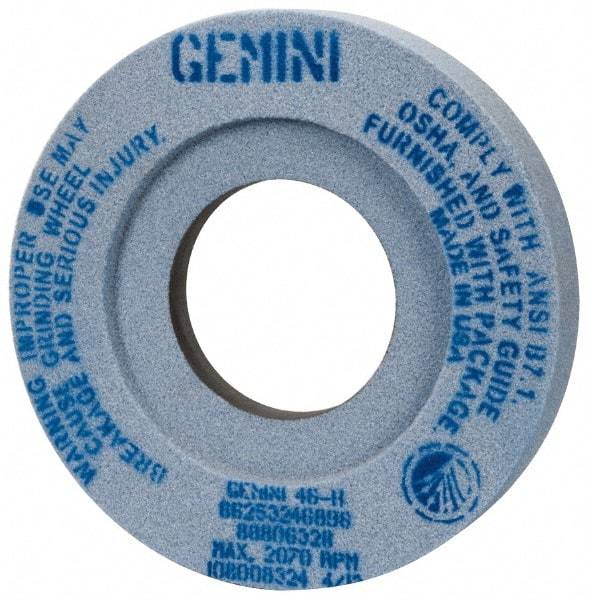 Norton - 12" Diam x 5" Hole x 2" Thick, H Hardness, 46 Grit Surface Grinding Wheel - Aluminum Oxide, Type 7, Coarse Grade, 2,070 Max RPM, Two-Side Recess - Americas Industrial Supply